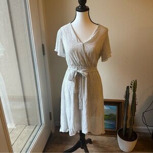 Sienna Sky White Wrap Dress